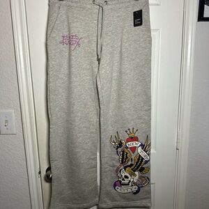 NEW Women’s Ed Hardy Gray Sweatpants